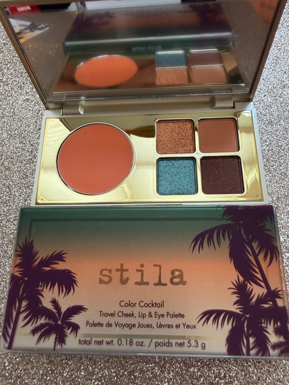 *NEW*.18oz*Stila* Cocktail Travel Cheek/Lip/Eye Palette